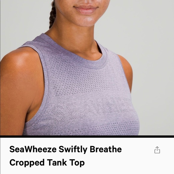 Seawheeze Swiftly Breathe Crop Top *NWT - Picture 2 of 6